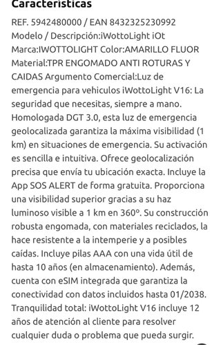 Baliza V16 DGT Geolocalización SOS
