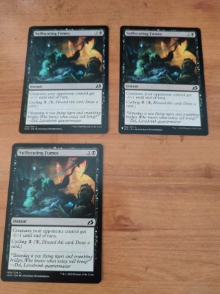3x Cartas Magic Suffocating Fumes