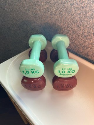 Pesas Decathlon 1kg y 1.5kg (2 unidades)