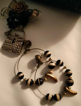 Pendientes Aro Piedra Artesanos