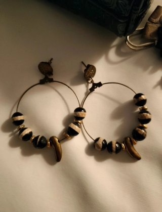 Pendientes Aro Piedra Artesanos