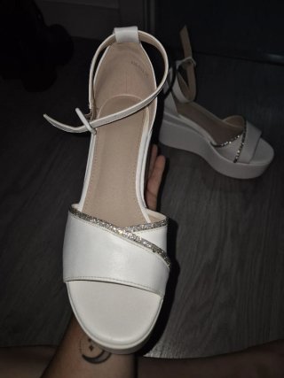 Sandalias Novia Plataforma Brillantes