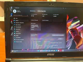 MSI Gaming Portátil i7 16GB RAM SSD