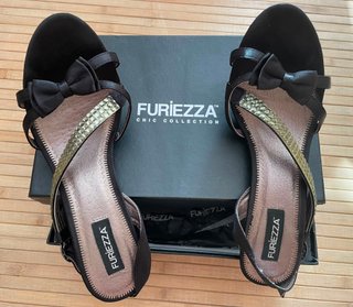 Sandalias Furiezza fiesta negras mujer talla 40