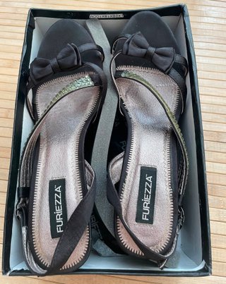 Sandalias Furiezza fiesta negras mujer talla 40