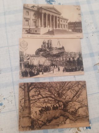 Lote de 12 Postales Antiguas Francesas