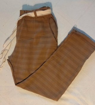 Pantalón mujer 100% algodón camel