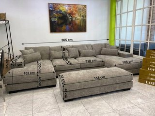 Sofá cama chaise longue rinconera gris