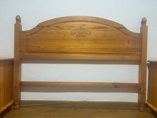 Cabezal y 2 Mesitas de Noche Madera cama