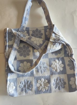 Bolsa de pano grande texturizada