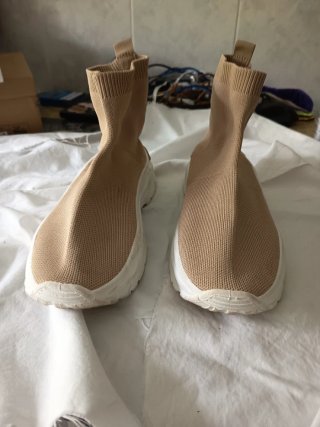 Botín elástico beige mujer talla 40