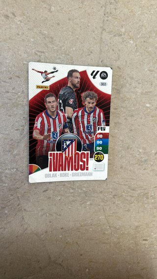 Carta Panini EA Sports 363 Oblak Koke Griezmann