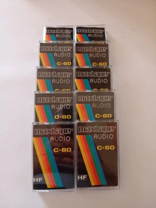 Lotto 10 Cassette Audio Maxtape C-60