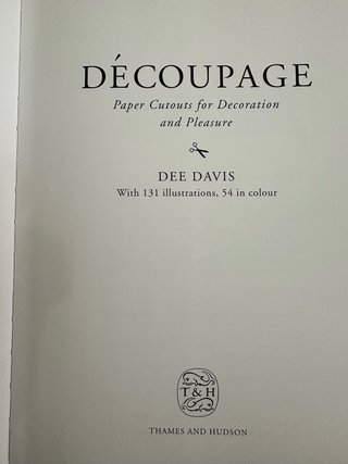 Libro decoupage manualidades papel inglés