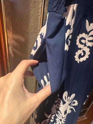 Mono largo azul y blanco