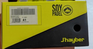 Zapatillas pádel Jhayber negras y naranjas