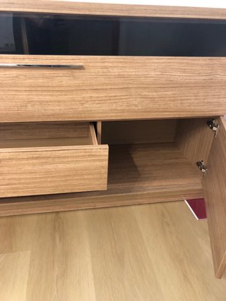Mueble aparador salón/comedor madera y cristal