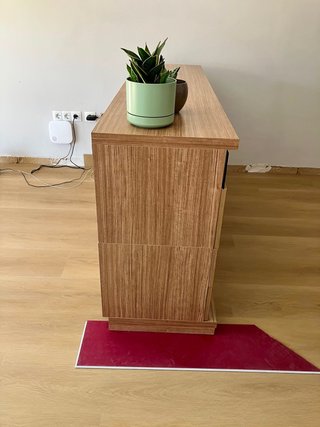 Mueble aparador salón/comedor madera y cristal