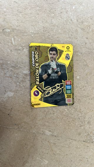 Carta Courtois Balón de Oro Panini