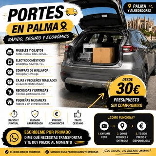 PORTES Y TRANSPORTES EN PALMA Y ALREDEDORES
