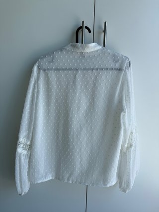 Blusa Shein blanca con encaje