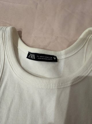 Top Zara blanco talla M