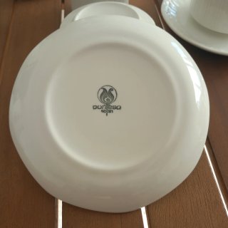 Juego de desayuno porcelana blanco