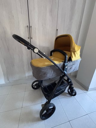 Carrito Be Cool Slide Amarillo y Gris c/capazo