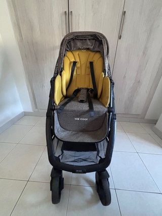 Carrito Be Cool Slide Amarillo y Gris c/capazo