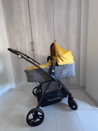 Carrito Be Cool Slide Amarillo y Gris c/capazo
