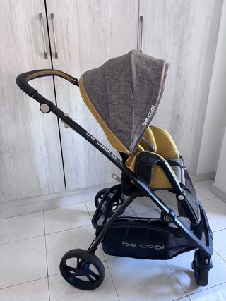 Carrito Be Cool Slide Amarillo y Gris c/capazo