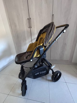 Carrito Be Cool Slide Amarillo y Gris c/capazo
