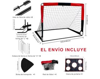 Portería de fútbol 2 en 1.