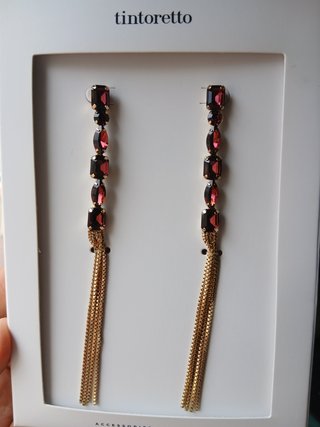 Pendientes Tintoretto largos con piedras