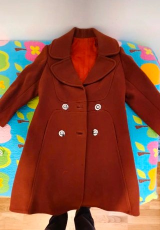 Abrigo Lana Vintage 70s Talla S