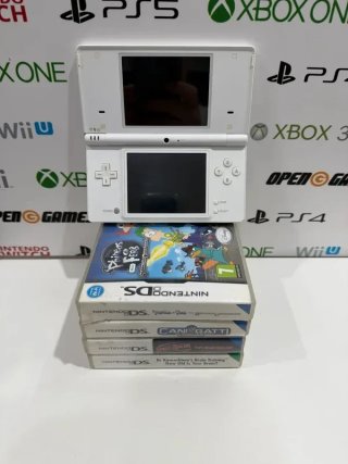 Nintendo DS Lite Bianca + 4 Giochi