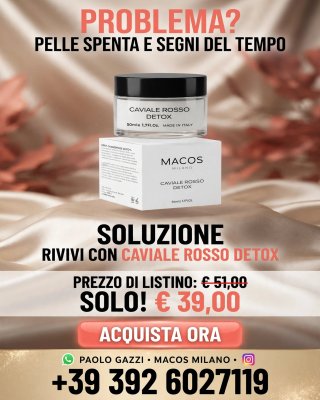 Macos Milano Caviale Rosso Detox Crema Viso