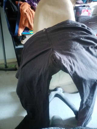 Talla grande Pantalón elegante negro 58