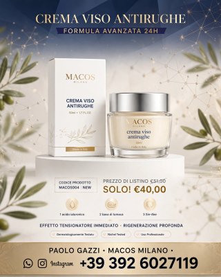 Crema Viso Antirughe Macos Milano