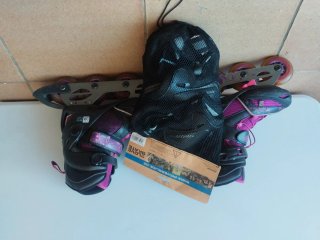 Patines en línea extensibles 34-37 y protecciones
