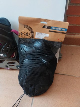 Patines en línea extensibles 34-37 y protecciones
