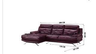 Chaise longue piel 4 plazas HAWAI izq.