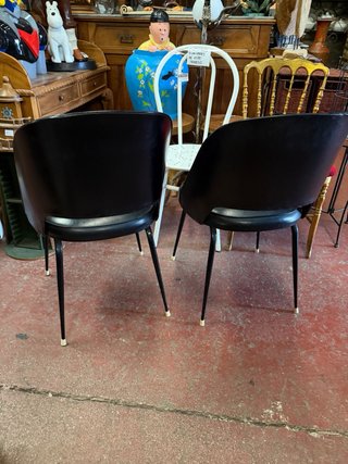 Sillas Retro Vintage Mid-Century Negras
