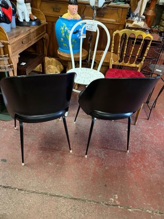 Sillas Retro Vintage Mid-Century Negras