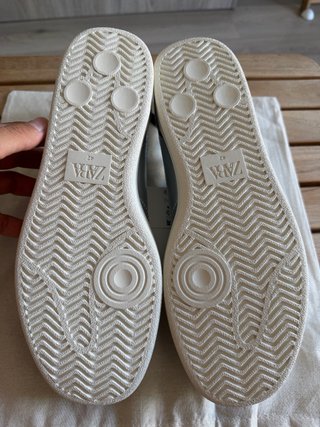 Zapatillas Zara Talla 42 Metálicas Retro