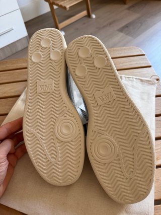 Zapatillas Zara Retro Plateadas Talla 44