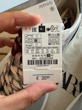 Zapatillas Zara Retro Plateadas Talla 44