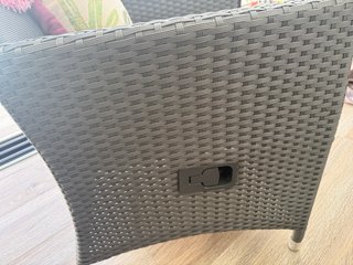 Sofá y mesa de jardín modular gris