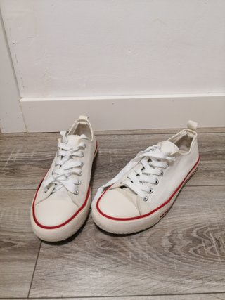 Zapatillas Tipo Converse Blancas Talla 40/41