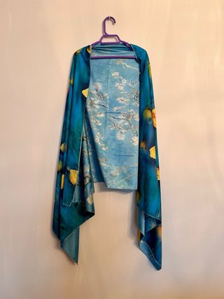 Pañuelo XL reversible floral